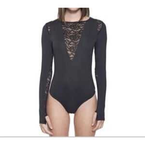 Topsecret Black Lace Bodysuit XS